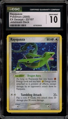 Pokemon Rayquaza EX Deoxys Jetstream Deck Holo Rare #22 CGC 10 Gem Mint