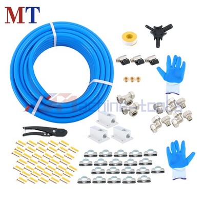 3/4'' Shop Air Line Kit 100ft - Aluminum, Easy Install & Leak Resistant