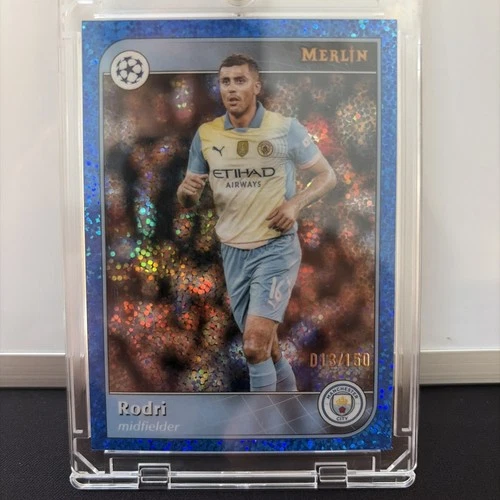 2024-25 Topps Merlin Uefa Club Competitions - Rodri #68 Blue Speckle...