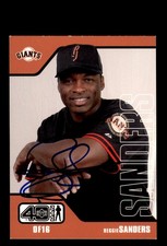 Signed Baseball Card Auto Reggie Sanders 2002 Upper Deck 40-Man #762 Giants