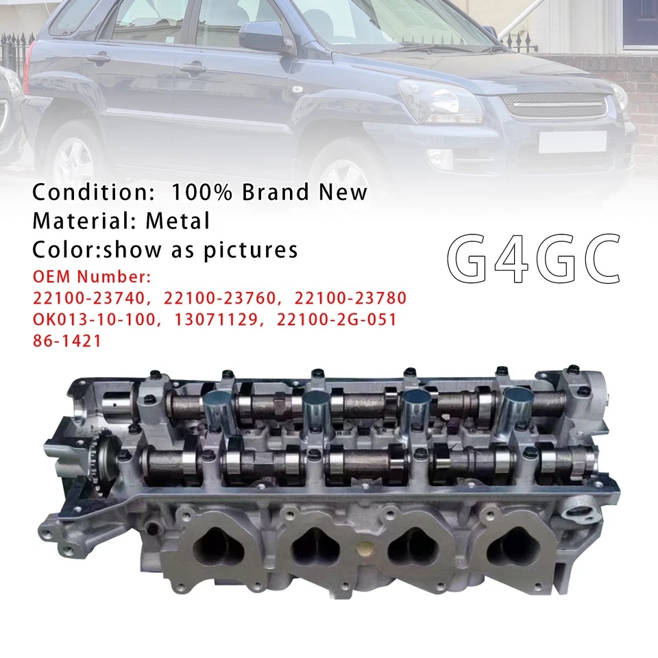 G4GC Cylinder Head Assembly For Hyundai Tucson 2.0 Kia Sportage 2.0 2008-2010 US Foto 2 de 4