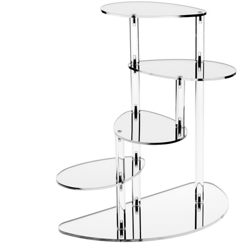 Plymor verspiegelte Acryl 4-Regal Spirale Display Steigung, 14"" Höhe x 14,25"" Breite x 7"" T