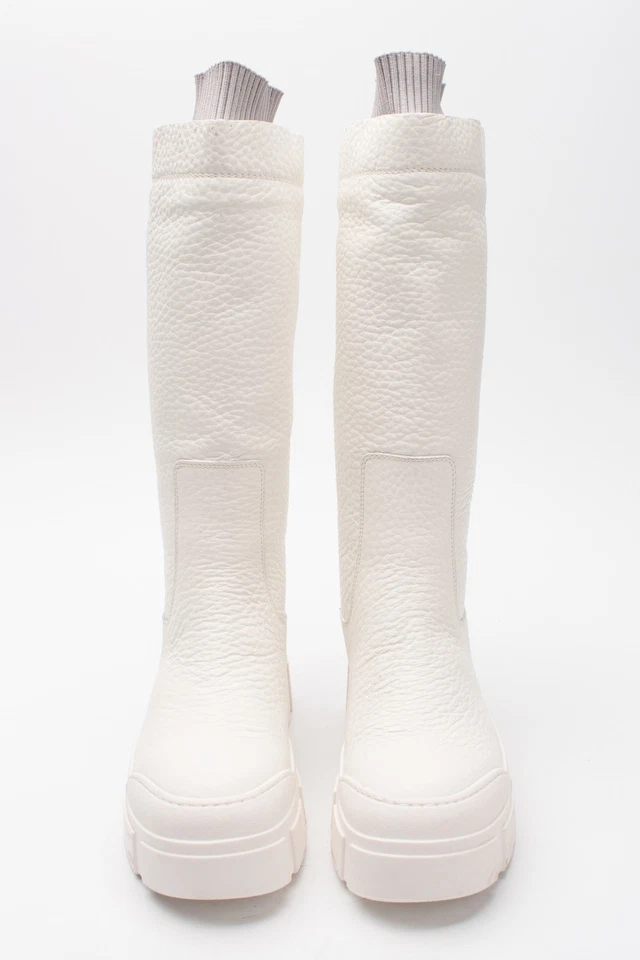 RRP€399 VIC MATIE Leather Knee High Boots US7 UK4 EU37 Pull On Made in Italy — 第 3/4 张图片