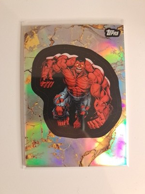 2025 Topps Comic Book Heroes Red Hulk #135 Marvel Refractor