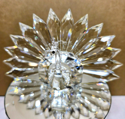 Iris Arc Fine Austrian Crystal Large Peacock Figurine