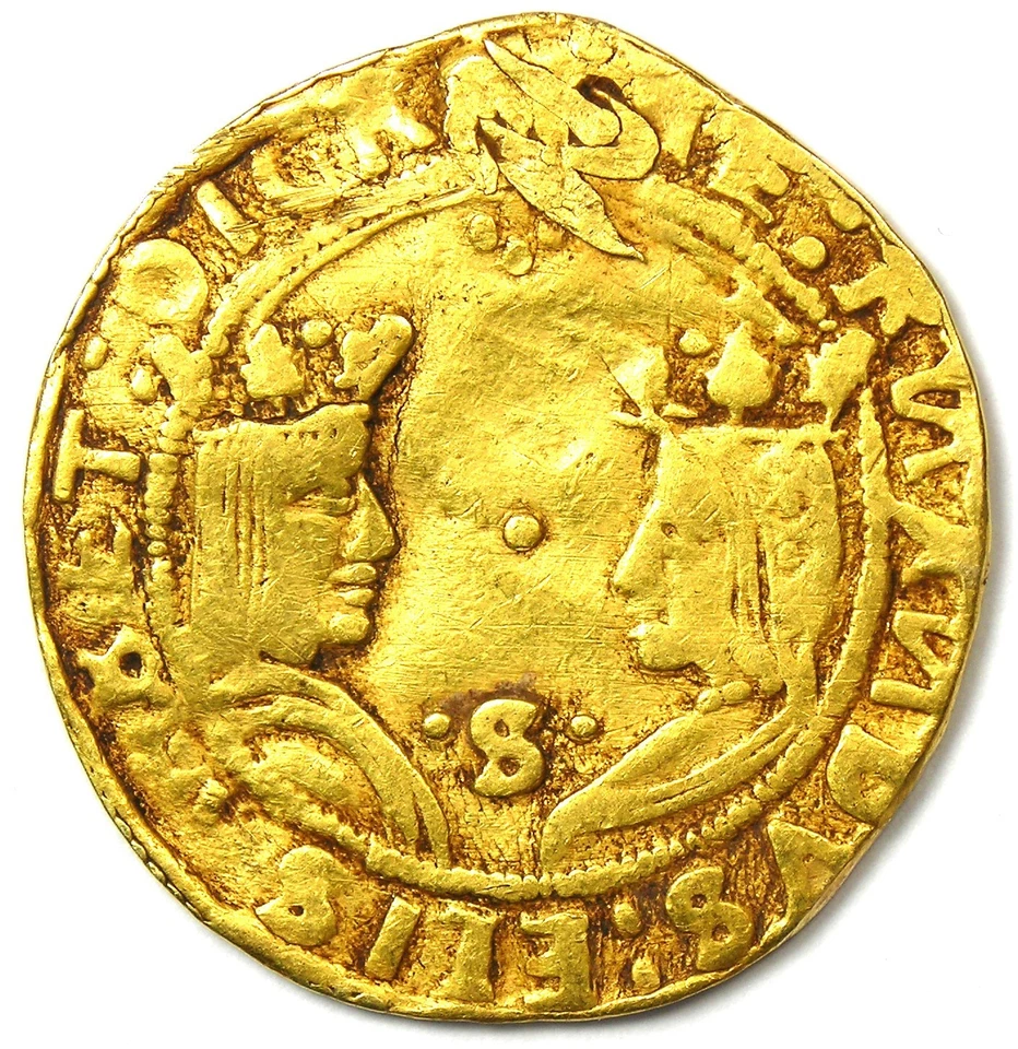 1476-1516 Spain Gold Ferdinand V & Isabel I 2 Excelentes Coin 2E - Rare Type! - Image 3 of 4