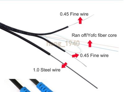 150M Fiber Optic Cable Jumper Outdoor SC SM Duplex FTTH Drop Patch Cord SC G657