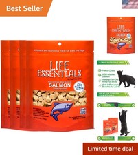 All Natural Freeze Dried Wild Alaskan Salmon Treats for Cats & Dogs - Single ...