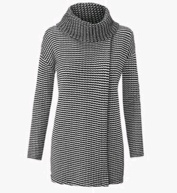 Cabi Fergie Split Turtleneck Pullover Sweater Bla… - image 3