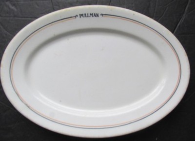 PULLMAN Eisenbahn Speisewagen Porzellan Calumet Muster Platte von Syracuse China Co.