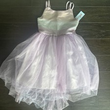 Cat  Jack Dress Tulle Lilac Pink Sparkle Sleeveless Girls Ombre Shimmer S 6/6x 