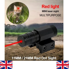 Red Laser Dot Sight Scope Air Gun 20mm Rail Mount Rifle Pistol Hunting
