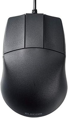 Elecom Mouse Wired M size 3 Buttons for CAD Wheelless Symmetrical M-CAD01UBBK