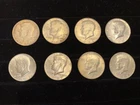 LOT of 8 Kennedy Half Dollar 40% Silver 1966 - 1969 .50 Fifty Cent Pieces Coins
