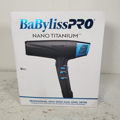 BaBylissPRO Nano Titanium Professional Ionic Dryer Black & Blue BNTMB9100