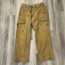 Vintage Y2K Old Navy Cargo Pants Mens 34x30 Brown Loose Baggy Workwear Skate