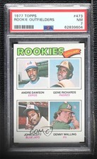 1977 Topps Rookie Outfielders Andre Dawson Gene Richards John Scott PSA 7 02kp