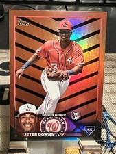 B7 2023 Topps Update Jeter Downs US145 Rookie Orange & Black Halloween Foil RC