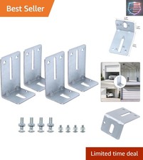 4 Pack Garage Door Track Jamb Bracket J6,Heavy Duty 12 Gauge Steel Rail Brack...