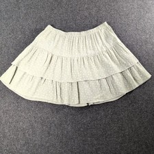 Brandy Melville Tiered Skirt One Size Light Green White Print