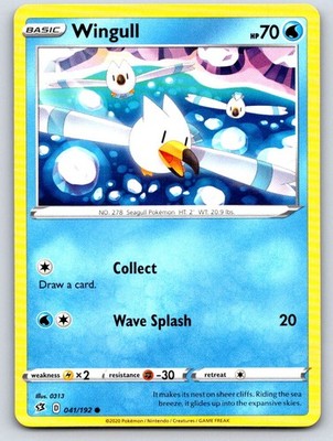 Wingull 041/192 Common Rebel Clash NM Pokemon TCG