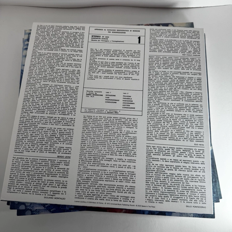 Ennio Morricone Bruno Nicolai Dimensioni Sonore Musiche 10 Vinyl Set W/ Bag New - Image 3 of 4