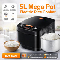 5L 1000W Rice Cooker–10-in-1 Multi-Cooker with 10 Programs (Rice, Stew, Yogurt)