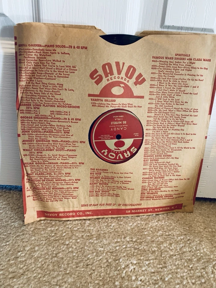 RARE 10” Vinyl -Big Maybelle - Candy 1st Press (1956) Savoy R&B/Blues EXCELLENT - Image 2 of 4