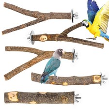 Natural Wood Bird Perches for Cage, Parrot Perch Stand  Platform, Bird Cage Acc