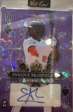 ENRIQUE BRADFIELD JR Wild Card Stacked Deck Auto 2/4 Orioles