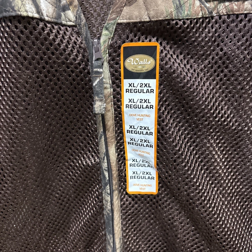 NWT Walls Camo Bird Hunting  Mesh Vest Sz XL 2XL Regular Pockets - Image 2 of 4