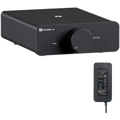 Fosi Audio V3 HiFi Verstärker 600Watt TPA3255 2.0CH Class-D Amplifier inkl. 48V