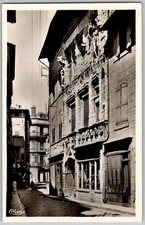 Vtg RPPC Postcard Maison Des Tetes Renaissance Facade Valence, Fr 1930s