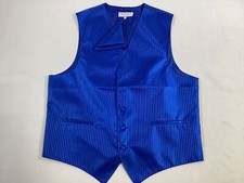 Mens Vesuvio Napoli Blue Suit Vest Size L Large NWOT