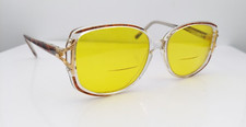 Vintage Looking Glass 6021 Brown Translucent Oval Sunglasses FRAMES ONLY