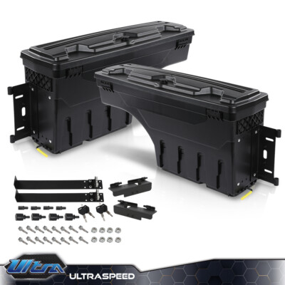 Fit For 97-14 Ford F150 Left+Right Side Swing Case Truck Bed Storage Tool Box