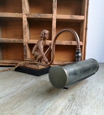 wunderschöne alte Art Deco Klavierlampe Regallampe / Bronze / Harfen-Spielerin
