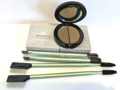 MALLY BELIEVABLE Brows TAUPE New in Boxes +  BRUSHES as shown  (LOT OF 2)