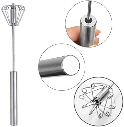 Stainless Whisks, Hand Push Egg Beater Mixer, Easy Use and Save Much Energy - Picture 4 of 5