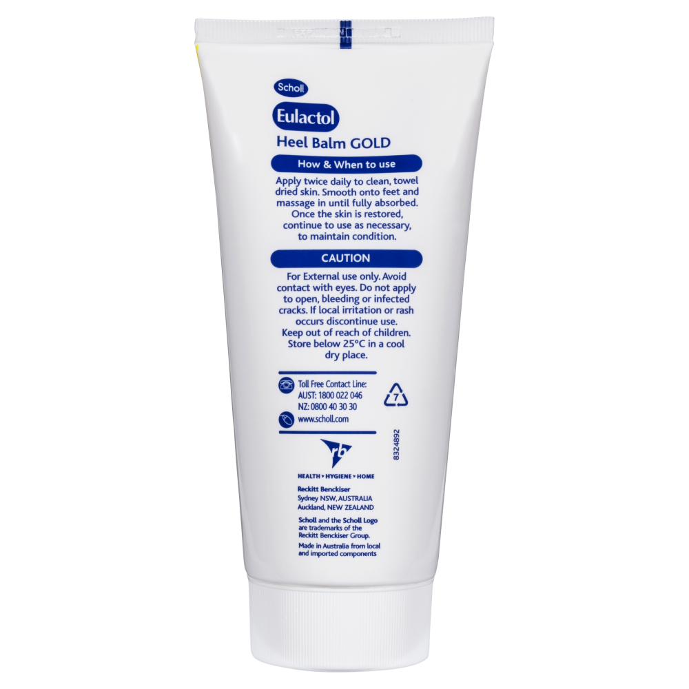 Scholl Eulactol Heel Balm Gold 200g Smooths Softens Hydrates Dry - Main Image