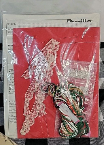 Vintage Bucilla Christmas #32462 Stocking Counted Cross Stitch Santa & Friends - Picture 2 of 9