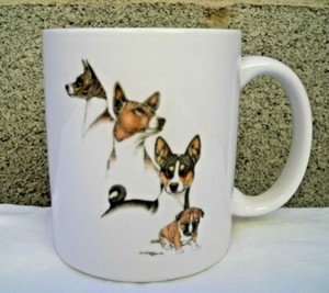 BASENJI DOG *Ceramic Coffee Mug Tea Cup 15 oz Good Condition
