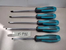 VESSEL MEGADORA Screwdriver Lot of 5 Japan Philips & Flat/Slotted (992