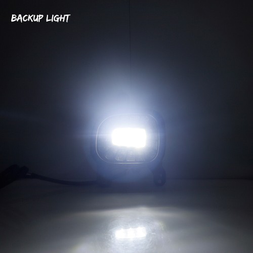 Smoked Black Lens LED Backup Reverse/Rear Fog/Tail Lamps For 15-up Jeep Renegade - Picture 9 of 12