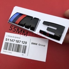 Glossy Black M3 Car Emblem Badge Rear Boot For M3 320 325 E36 E46 E90 55mm