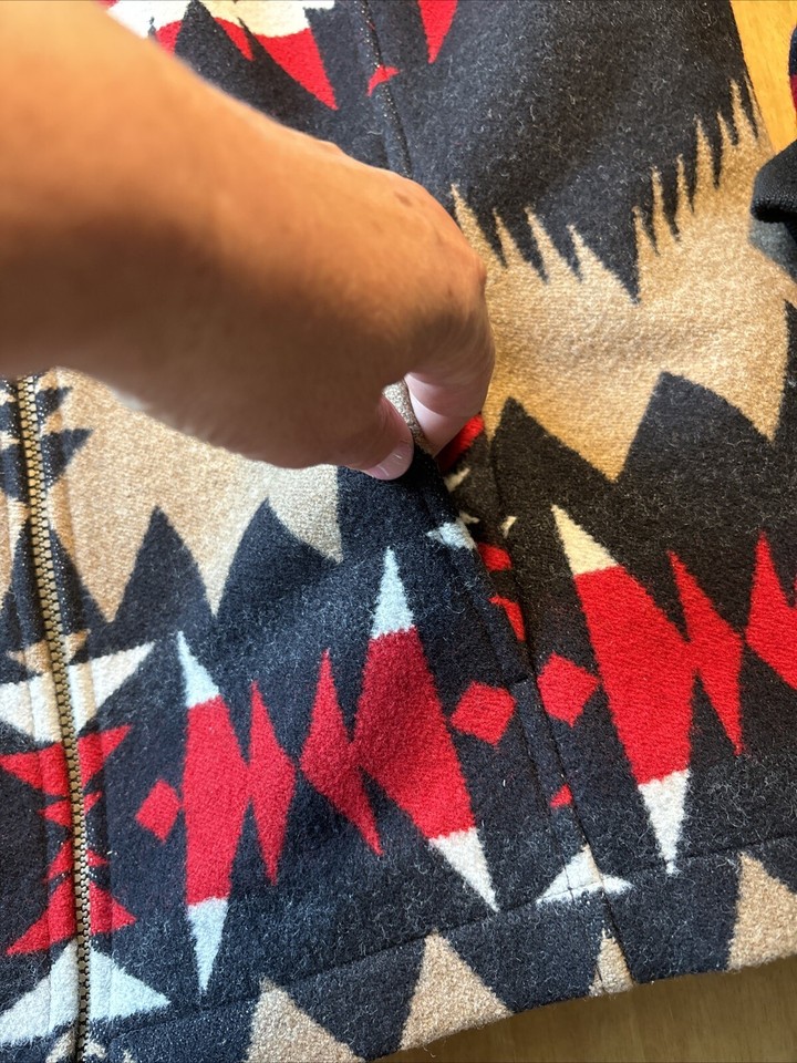 Manteau Sherpa Femme Pendleton - Laine Polaire, Doublure Flanelle - Taille L - Occasion Très Bon état
