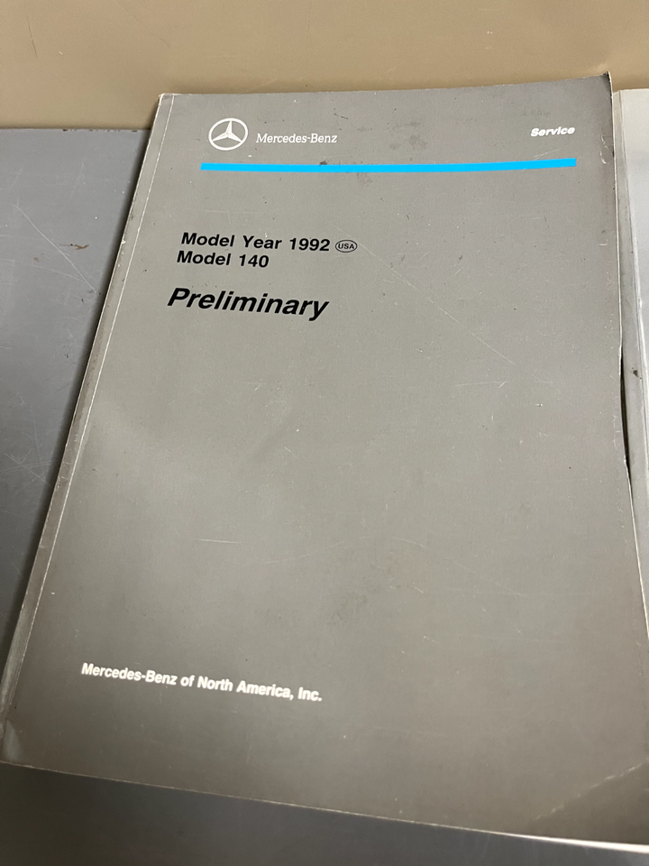 1992 Mercedes Benz - Model 140 Service & Preliminary Factory Service