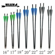 12pcs Carbon Arrows Crossbow Bolts Target 16" 17" 18" 20" 21'' 22" Bow Archery