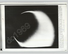 SPACE Eclipse of Sun by Earth 1969 Press Photo by Apollo 12 Astronauts NASA