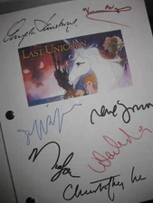 The Last Unicorn Signed Film Script X7 Jeff Bridges Mia Farrow Lansbury reprint
